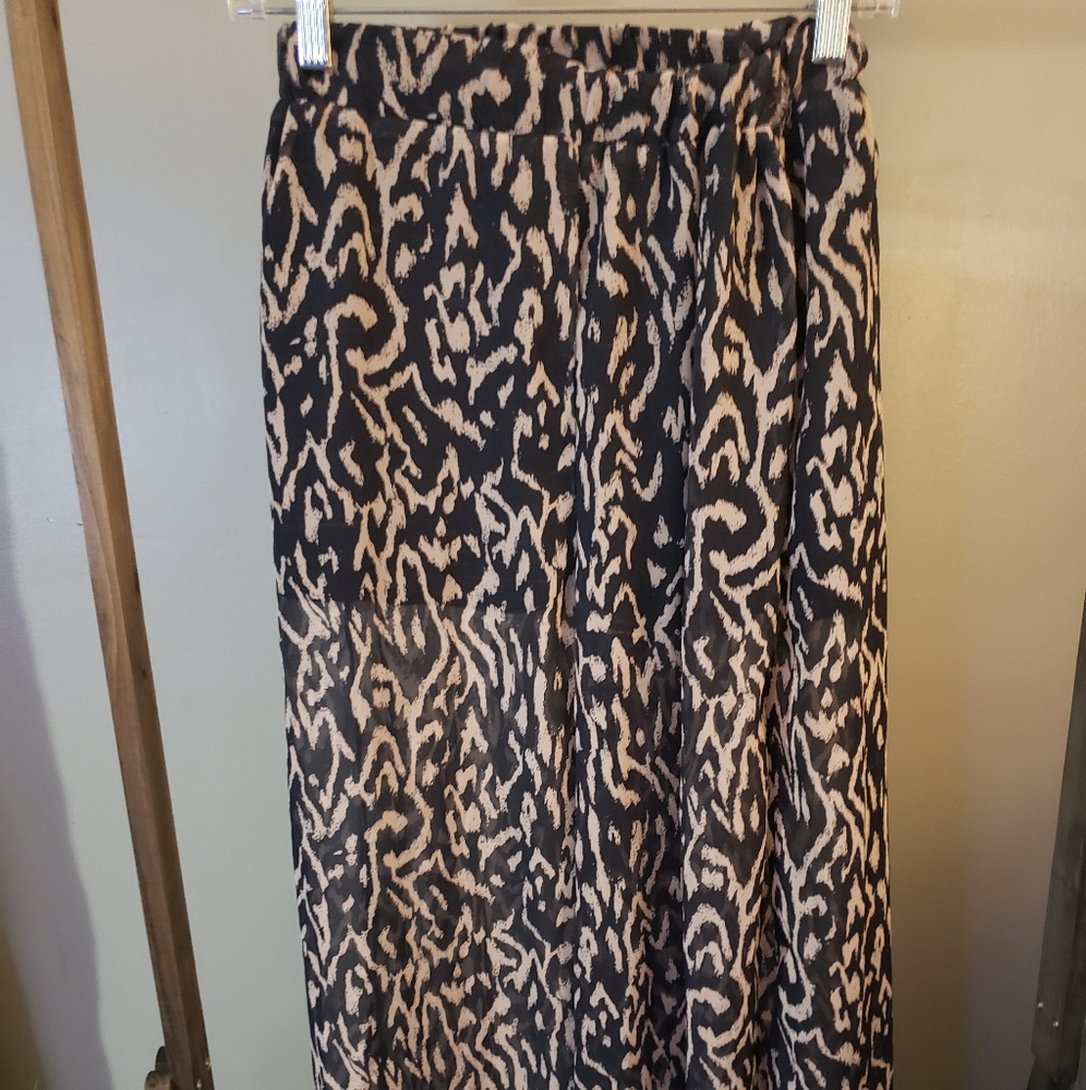 Wide pattern chiffon pants - Picture 2 of 3